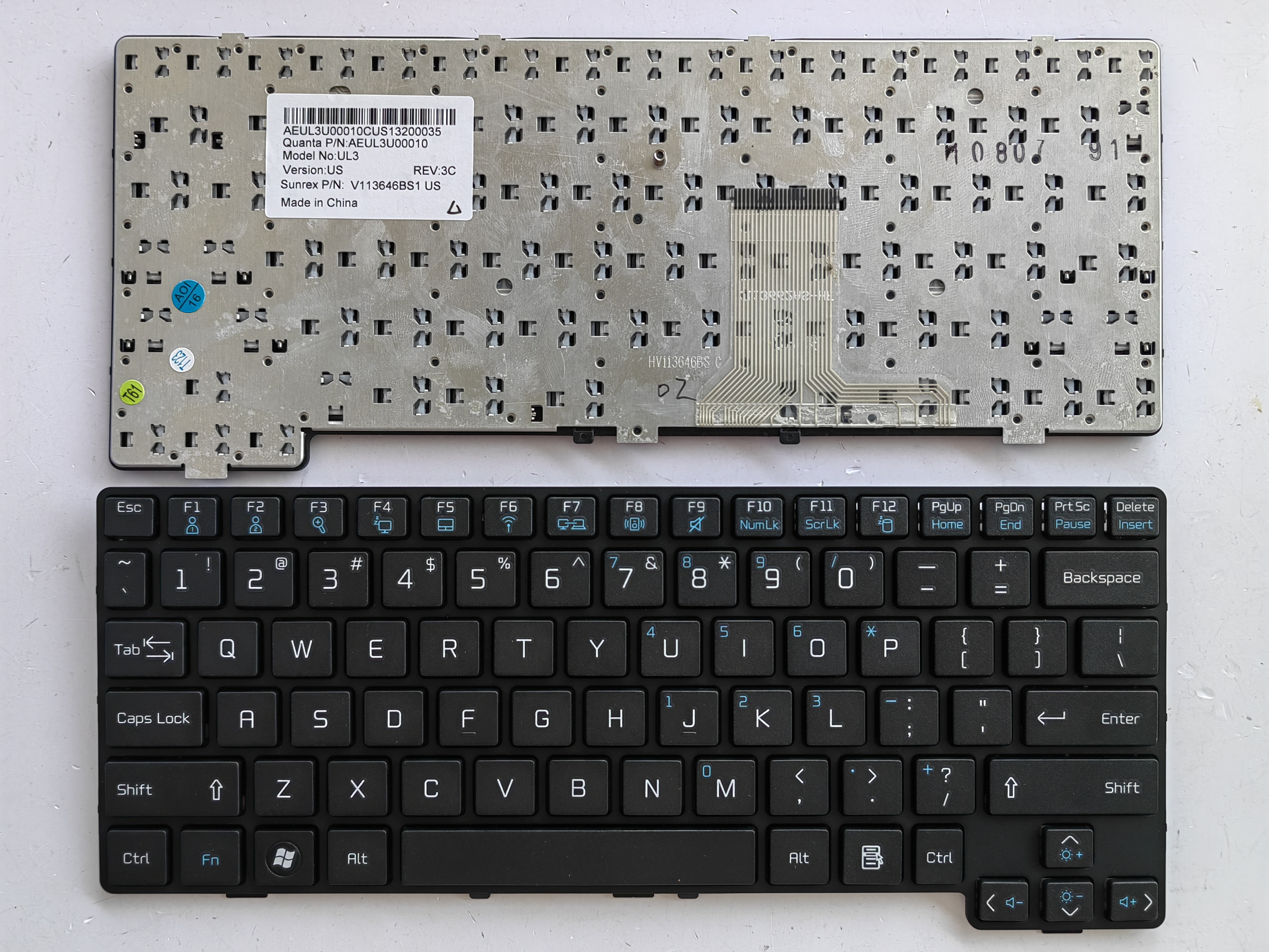 Picture of New Replacement Laptop Keyboard For LG X140 BLACK FRAME BLACK US Layout